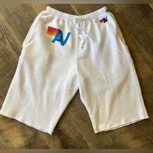 Aviator Nation White Logo Shorts —Sz. M